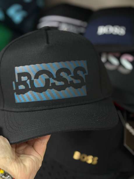 Gorra negra bordado BOSS HUGO BOSS dorado