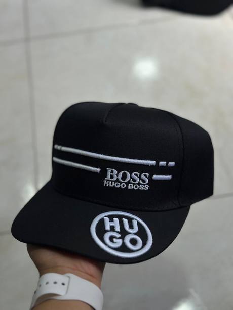 Gorra negra bordado BOSS Hugo Boss círculo en visera